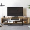 Comoda TV, Zena Home, Asal (150), PAL, Alb / Negru / Stejar