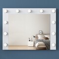 Oglindă decorativă din PAL, Rani, EF108, 90x71 cm, PAL, Alb
