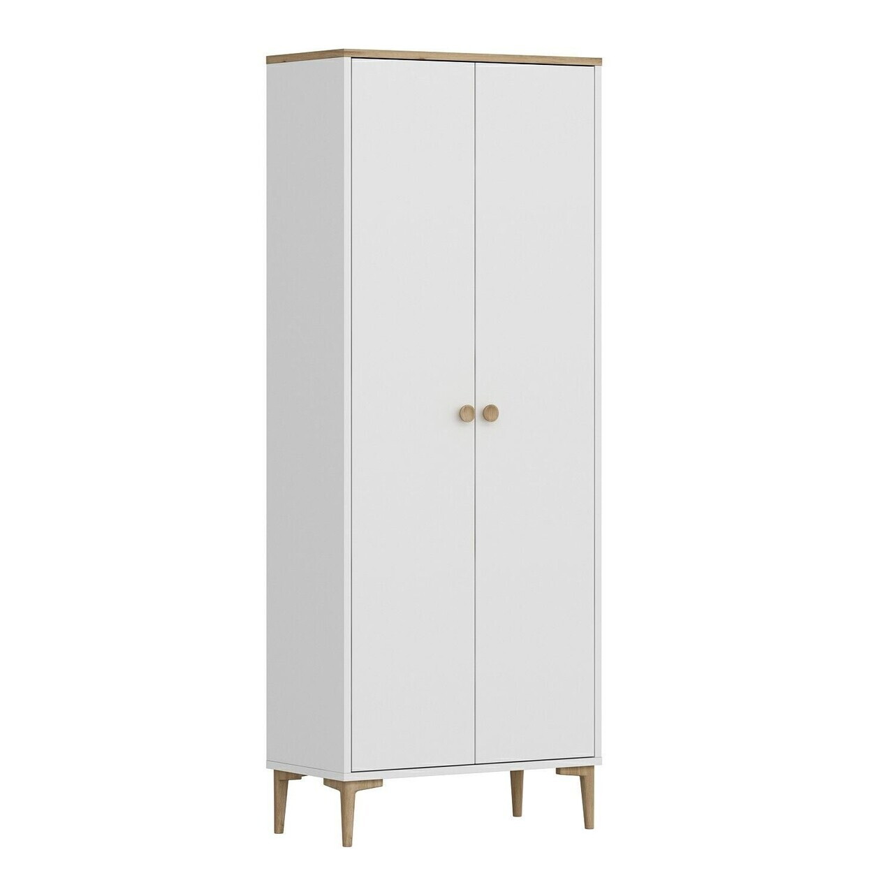 Dulap multifunctional, Hanah Home, Viona, 70x180x35 cm, Coș adânc / Alb — imaginea 4