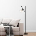 Lampadar, Fork - 13027, Fulgor, 31 x 45 x 152 cm, 1 x E14, 40W, negru