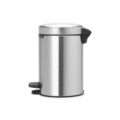 Cos de gunoi cu pedala, Brabantia, NewIcon Matt , 3 L, 23.5x16.8x26.4 cm, otel, argintiu