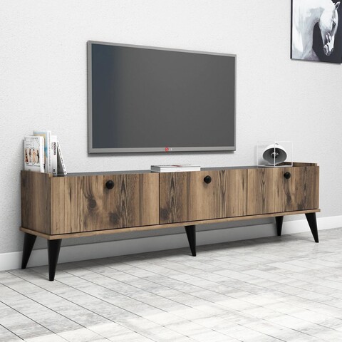 Comoda TV Lidya, Almaren, 180x35x49 cm, maro 180x35x49