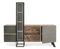 Bufet Manchester, Bizzotto, 193x38x165 cm, lemn de mango/otel