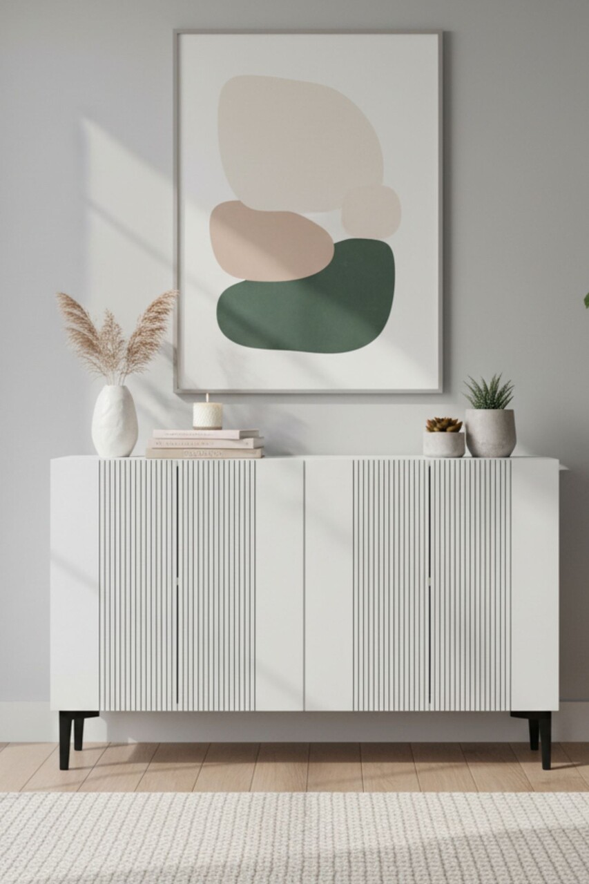 Consola, Hanah Home, Corsa 120, 120x75x32 cm, Alb - view 2