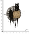 Decoratiune de perete Cripton -H, Mauro Ferretti, 71.8x6.4x100 cm, fier, multicolor