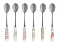 Set 6 lingurite Peonia, Brandani, 14 cm, inox/ceramica