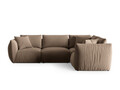 Coltar dreapta 4 locuri, Chris-184, Micadoni Home, 295x210x80 cm, catifea, maro deschis