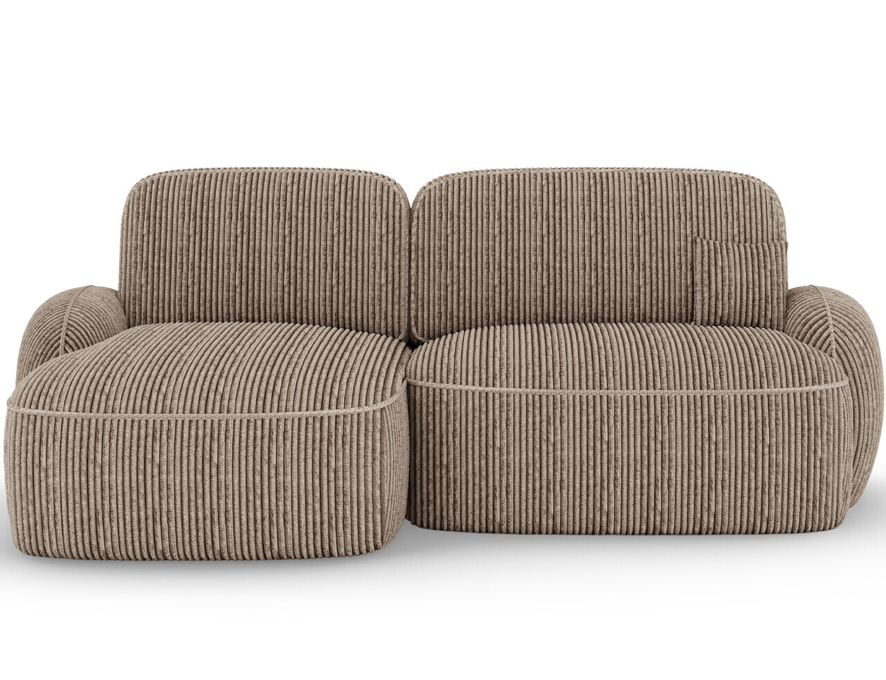 Coltar extensibil stanga 3 locuri ELTAP, Tesalia, 240x150x93 cm, lemn/catifea din poliester, maro deschis — imaginea 4