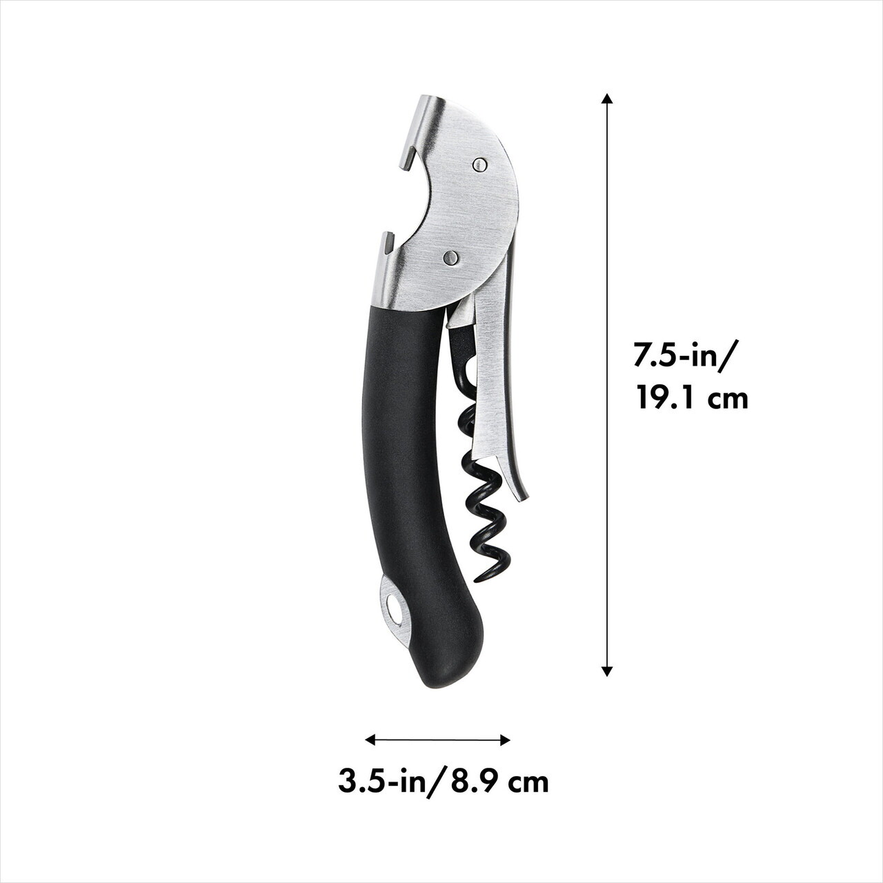 Tirbuson multifunctional, inox, 19,1 cm, "SteeL", Negru - OXO - view 5