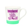 Cana in cutie cadou, Love You, Churchill, portelan Fine Bone China, 300 ml