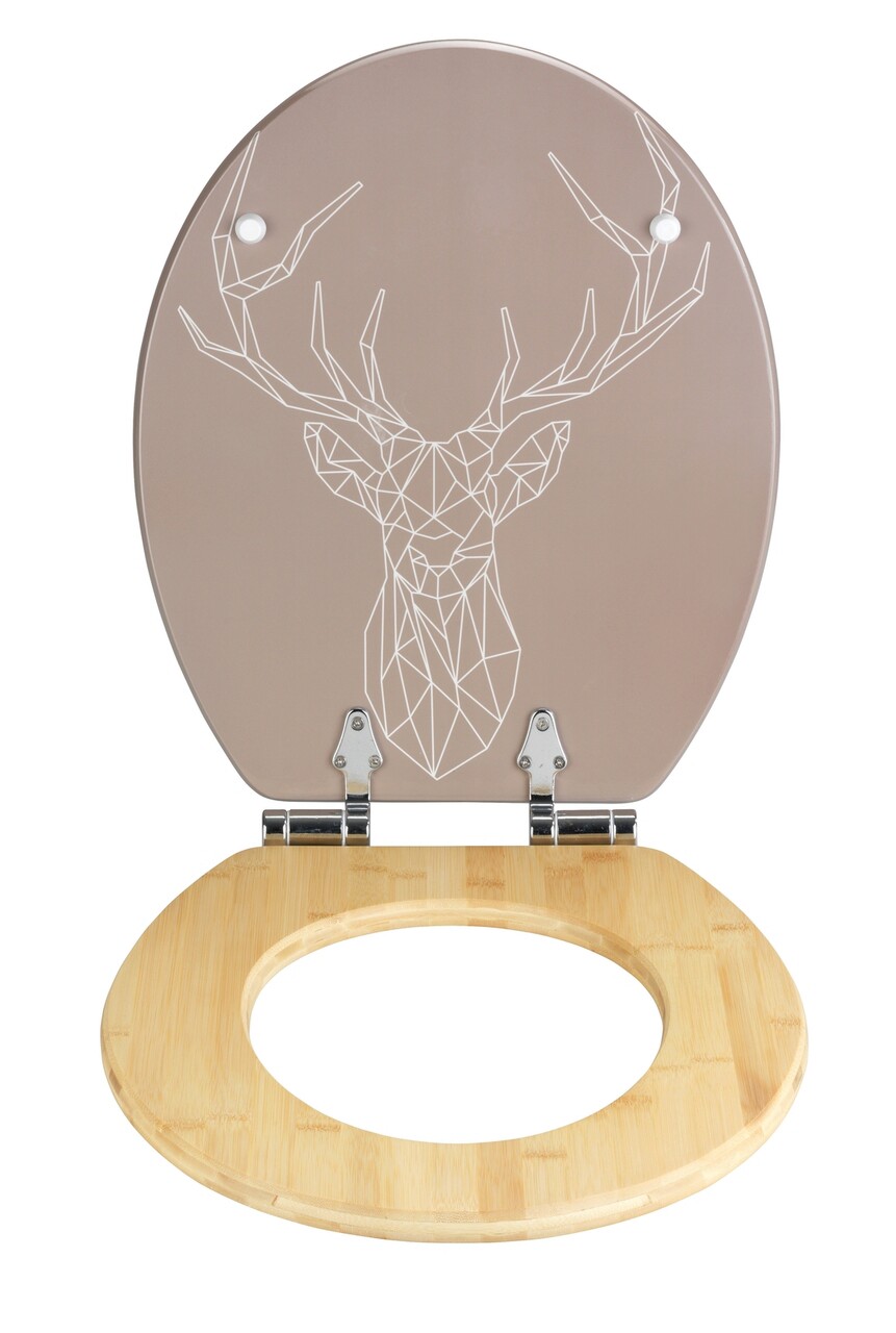 Capac de toaleta, Wenko, Premium Stag, 37.5 x 44 cm, mdf, multicolor - 1 | YEO