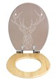 Capac de toaleta, Wenko, Premium Stag, 37.5 x 44 cm, mdf, multicolor
