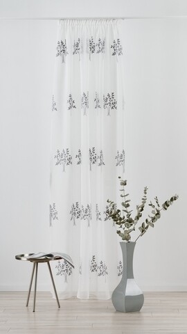 Perdea Mendola Interior, Elma, 140×245 cm, poliester, gri 140x245