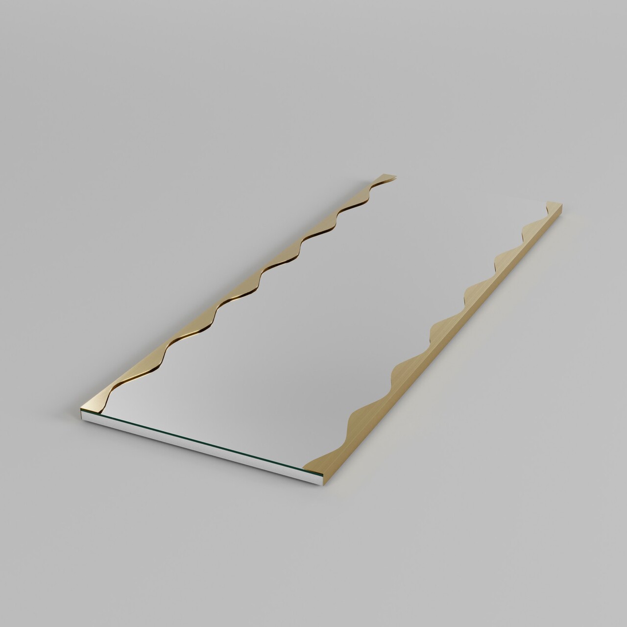 Oglinda decorativa, Neostill, Melodia, 50x140 cm, Metal, Auriu - 2 | YEO