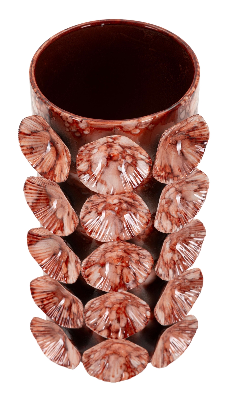 Vaza decorativa Drop, Mauro Ferretti, 12.5x12.5x24 cm, fier, galben