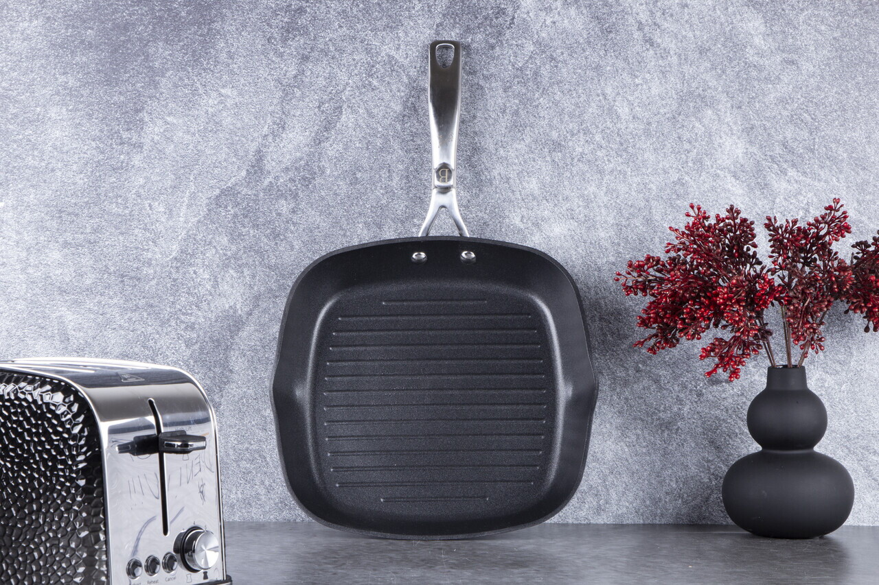 Tigaie grill Berlinger Haus, Shine Basalt, 28 cm, 2.1 L, aluminiu forjat, negru - view 3