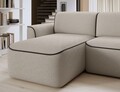 Coltar stanga 4 locuri ELTAP, Ume, 287x190x88 cm, lemn/poliester, bej/maro inchis