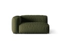 Modul stanga pentru canapea, 1 loc, Martina-169, Micadoni Home, 160x106x75 cm, tesatura structurata catifelata, verde