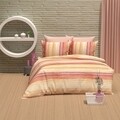 Lenjerie de pat dubla Gradient, Majoli Home Collection, 4 piese, 200x220 cm, 100% bumbac ranforce, potocaliu/galben