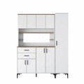 Dulap multifunctional, Hanah Home, JE263, 160x204.2x45 cm, Alb/Maro