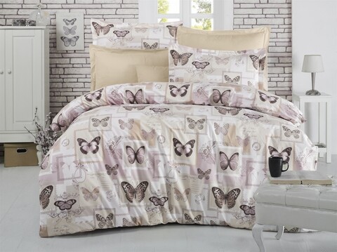 Lenjerie de pat pentru doua persoane, Poste Bedora, 4 piese, 100% bumbac