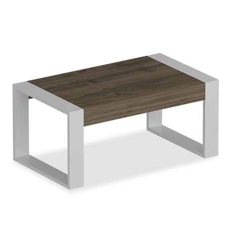 Masuta de cafea Rima, Pakoworld, 90x50x40 cm, PAL melaminat, alb/walnut