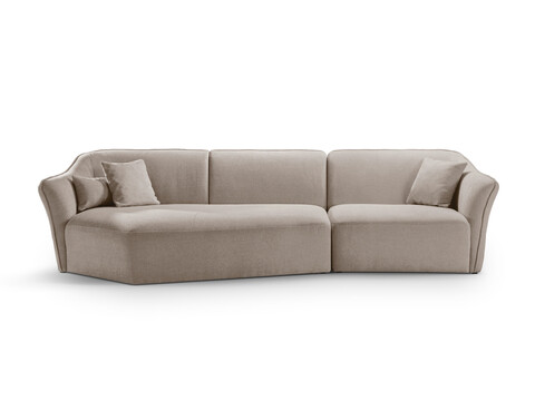Coltar stanga 5 locuri, Hailey, Micadoni Home, 292x138x79 cm, tesatura boucle, verde menta