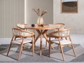 Set masă și scaune (4 piese), Fairfax, Vegas, Natural