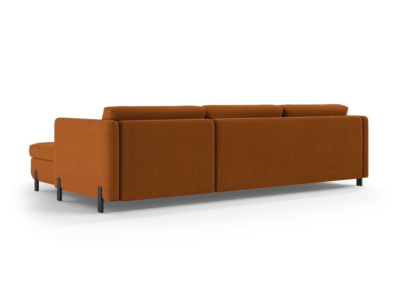Coltar extensibil dreapta 4 locuri, Gloria, Micadoni Home, 266x170x88 cm, tesatura structurata, caramiziu — imaginea 4