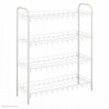 Suport pentru 12 perechi de pantofi LDPE, Metaltex, 80x24x6 cm, otel cu invelis din LDPE, alb