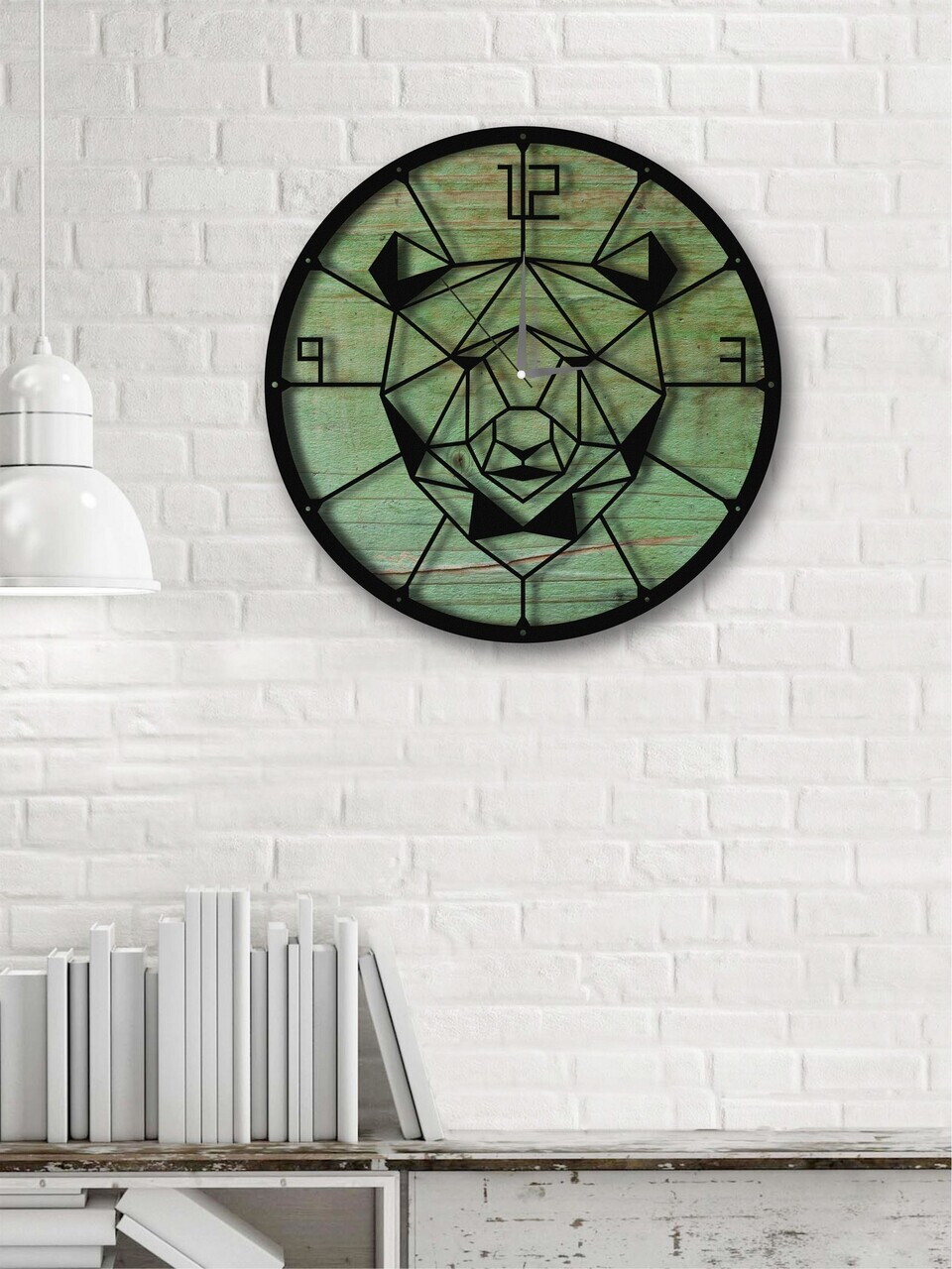 Ceas de perete, MET-MDF-UYART-2129, Dimensiune: 50 x 50 cm, Negru — imaginea 3