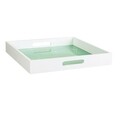 Tava pentru servire, Creaciones Meng, 35x35 cm, lemn/sticla, verde