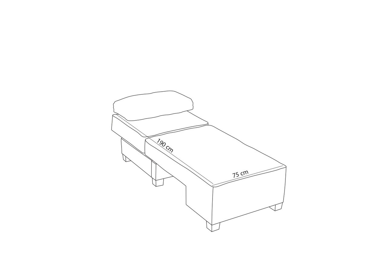 Fotoliu extensibil, Atelier del Sofa, 613LFS1171, Antracit — imaginea 7