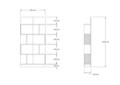 Corp biblioteca, Asse Home, Alex, 80x160x21.8 cm, Antracit