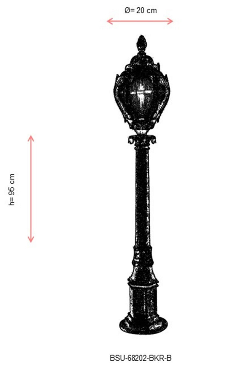 Lampadar de exterior, Avonni, 685AVN1333, Plastic ABS, Maro
