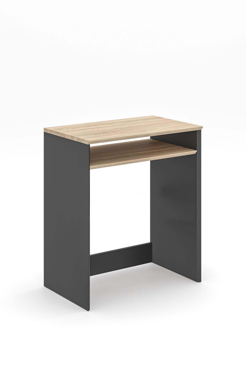 Birou, Hanah Home, Zeyna, 65x75x40 cm, Stejar Sonomo / Antracit — imaginea 3