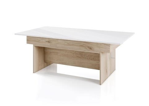 Masa extensibila, bedora, city 6245, 185 x 55 x 51 cm, mdf, sonoma/alb