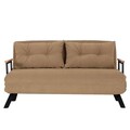 Canapea extensibilă cu 2 locuri, Futon, 859FTN2870, Metal , Maro deschis