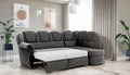 Coltar extensibil dreapta 3 locuri ELTAP, L-085, Lord, 243x180x112 cm, lemn/poliester, gri/negru