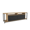 Comoda TV, Retricy, Omar, 160x35x50.8 cm, PAL, Stejar / Negru