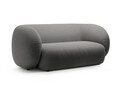 Canapea modulara 2 locuri, Kate, Micadoni, 183x99x76 cm, catifea, gri inchis