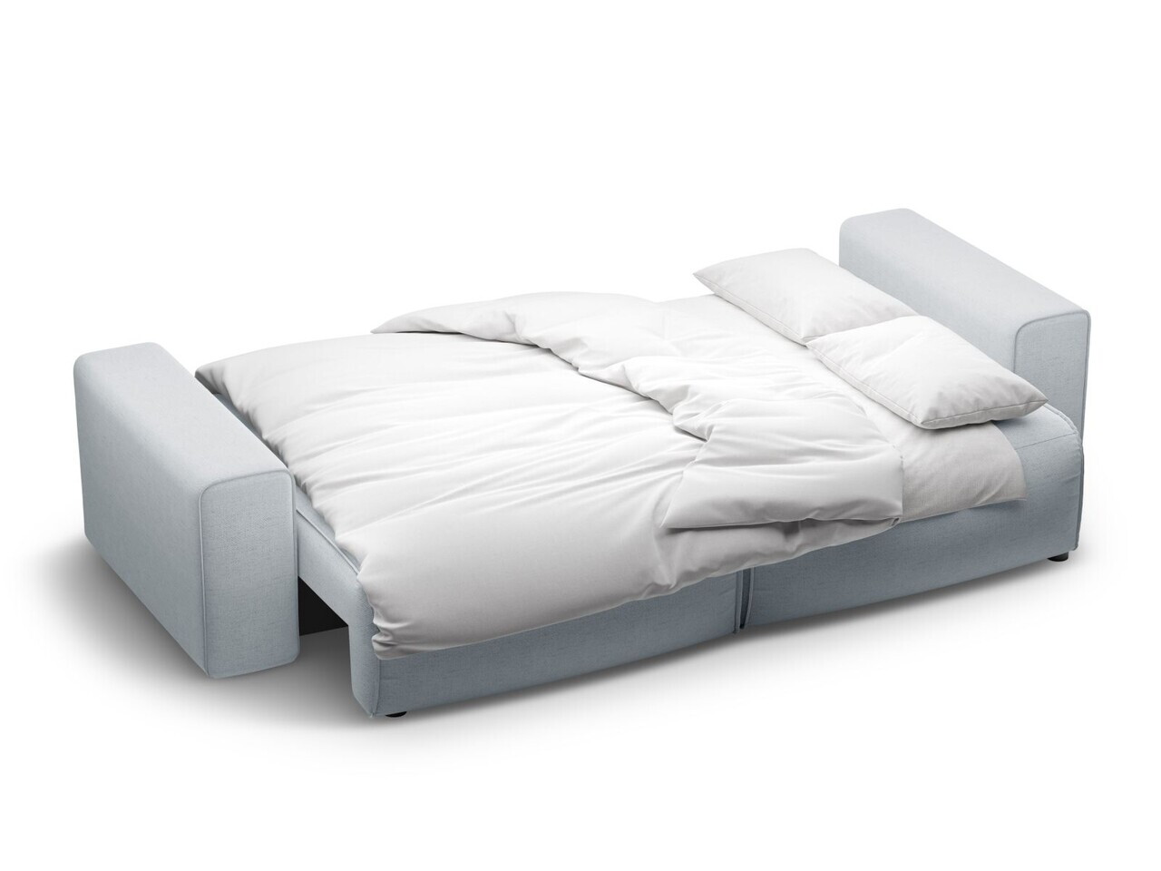 Canapea extensibila 3 locuri, Victor, Micadoni Home, 246x100x83 cm, tesatura structurata, gri deschis — imaginea 6