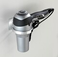 Suport autoadeziv pentru uscatorul de par, Wenko, Quadro Turbo-Loc®, 13 x 7 x 12.5 cm, inox/plastic