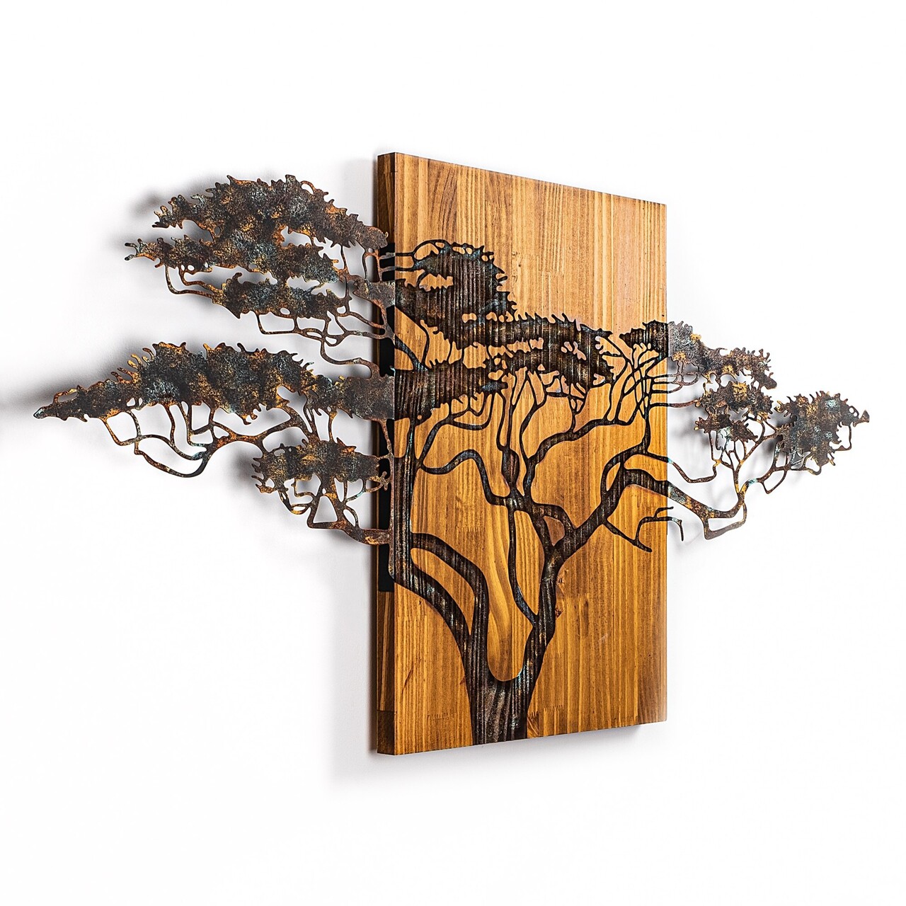Decoratiune de perete, Acacia Tree, Lățime: 144 cm Înălțime: 70 cm Adâncime: 3 cm, Multicolor - view 7