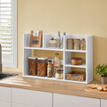 Corp biblioteca / raft de organizare birou si bucatarie, Vasagle, 80x20x50 cm, PAL, maro rustic