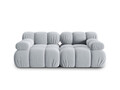 Canapea modulara 2 locuri, Bellis-51, Micadoni Home, 188x94x70 cm, catifea, albastru deschis