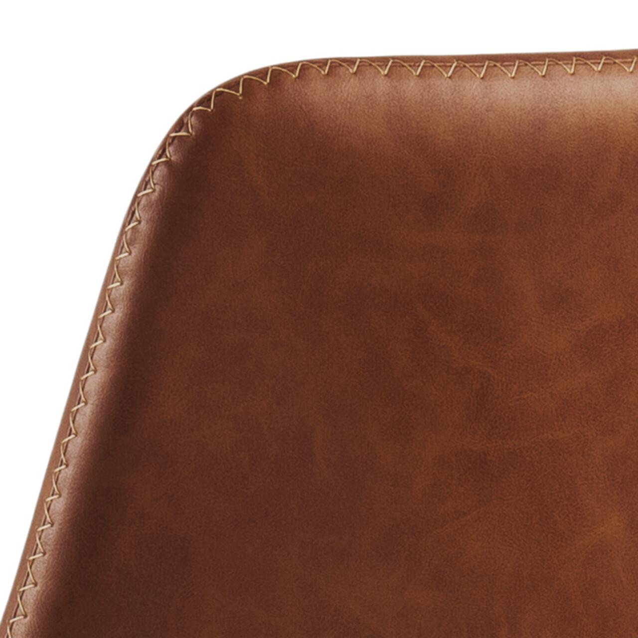 Scaun de bar Oregon, Actona, 46.5x50x103 cm, piele ecologica/otel, brandy retro - view 2