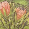 Decoratiune de perete Plants, Creaciones Meng, in/brad chinezesc, 55x75 cm