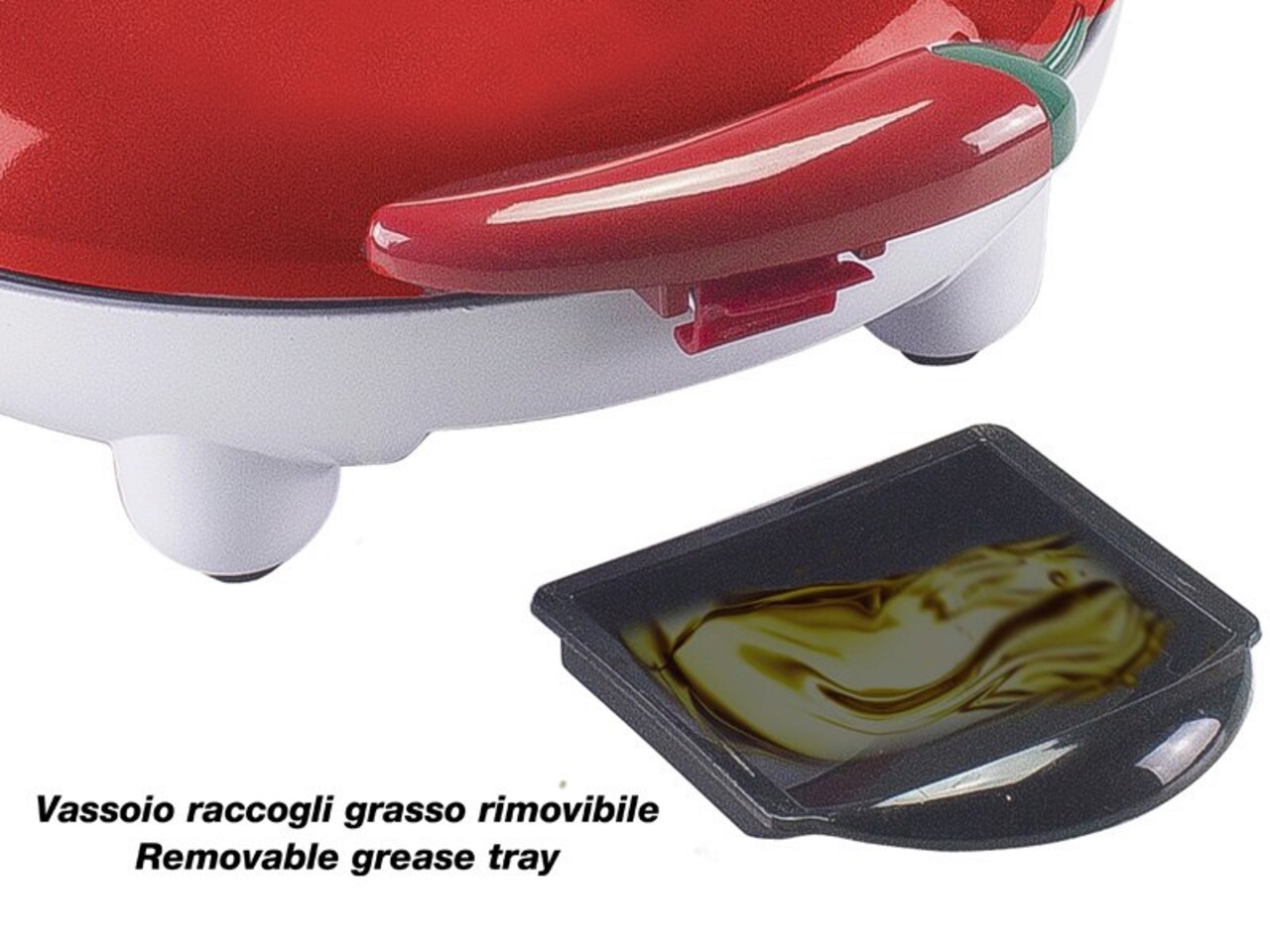 Gratar electric Beper, 900 W, 28.5x25x12 cm, plastic, rosu/alb — imaginea 5