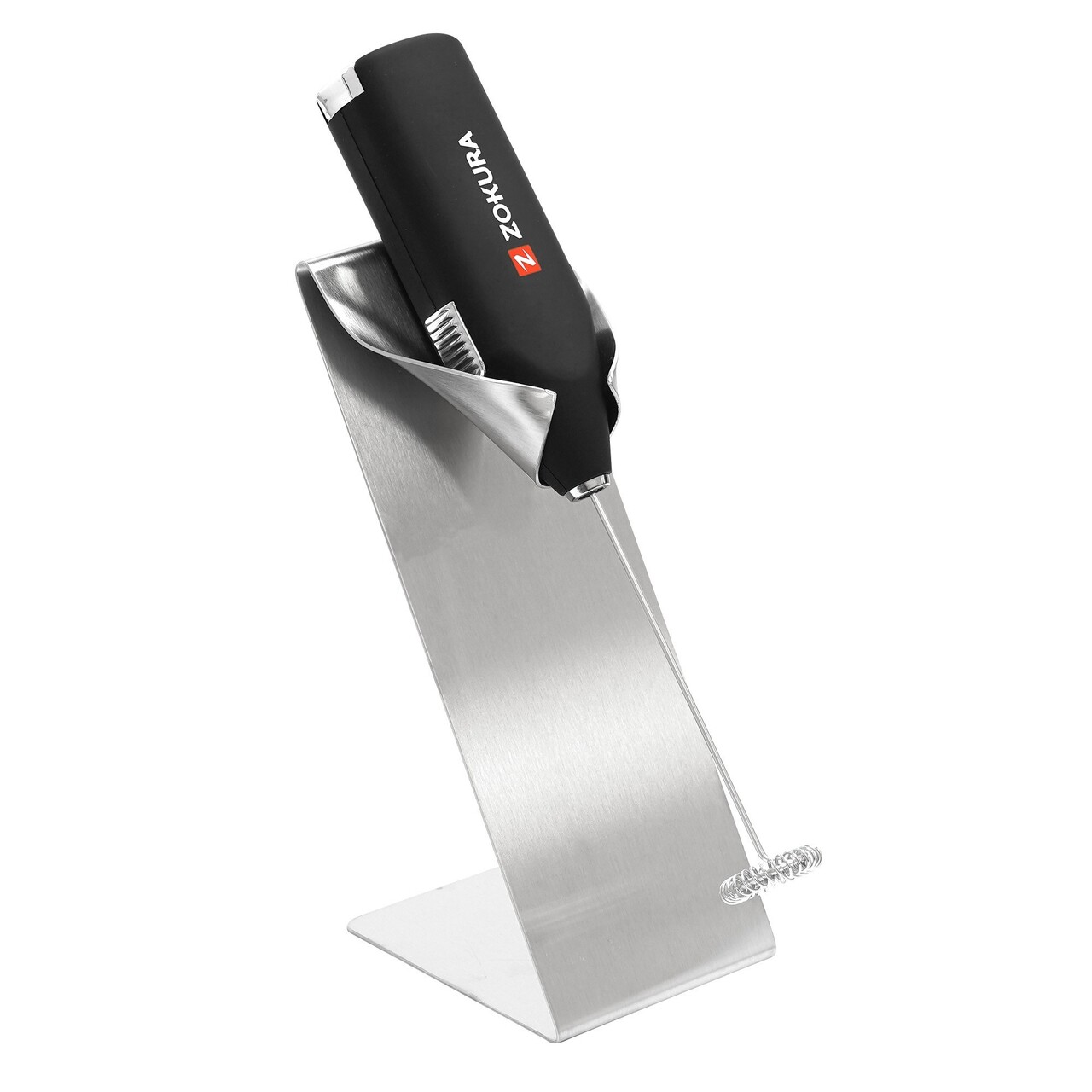 Aparat spumare lapte, cu suport din inox - Zokura - imagine 2